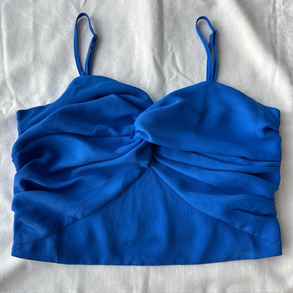 Express Tops - Express Vibrant Blue Twist-Front Cami